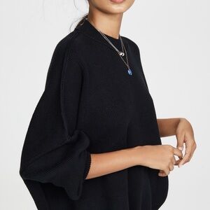 Free People Black Crew Neck Sweater